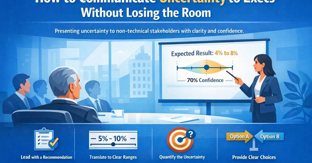How to Communicate Uncertainty to Execs Without Losing the Room
