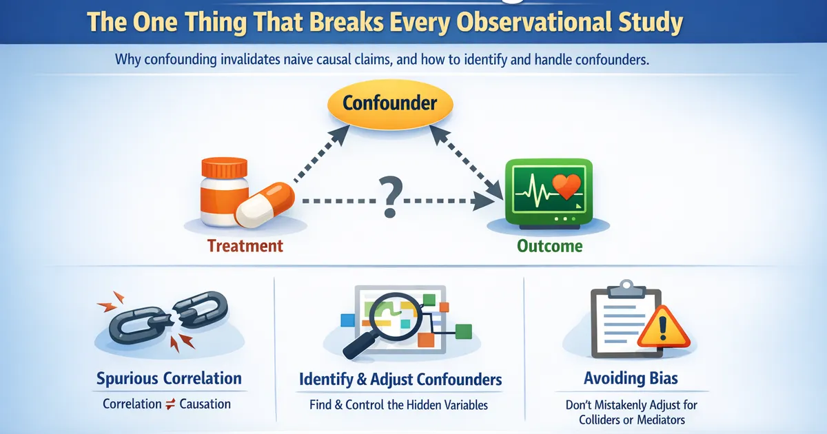 Confounding: The One Thing That Breaks Every Observational Study