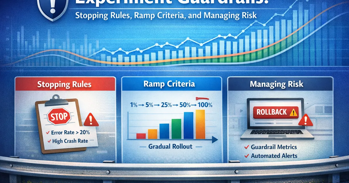 Experiment Guardrails: Stopping Rules, Ramp Criteria, and Managing Risk
