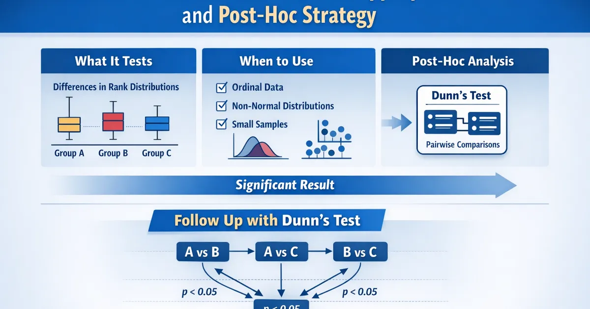 Kruskal-Wallis Test: When It's Appropriate and Post-Hoc Strategy