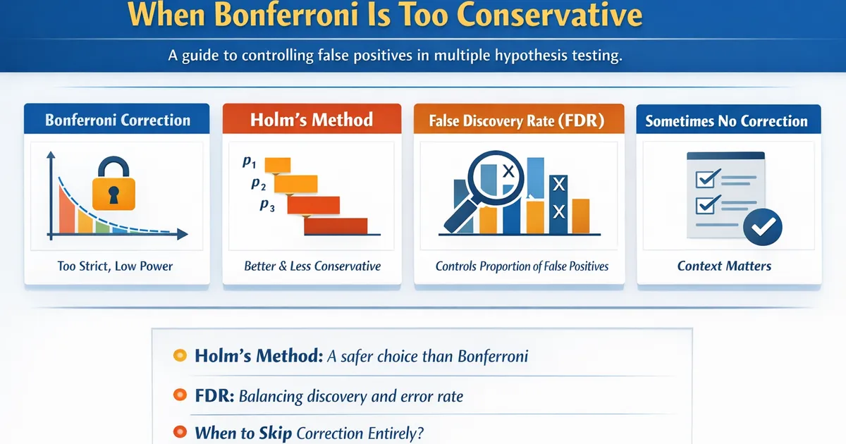 Multiple Comparisons: When Bonferroni Is Too Conservative