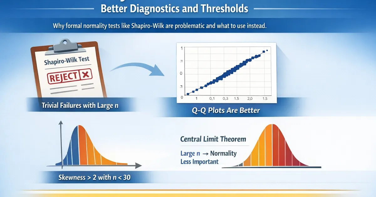 Normality Tests Are Overrated: Better Diagnostics and Thresholds