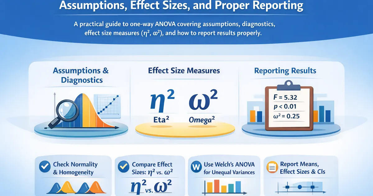 One-Way ANOVA: Assumptions, Effect Sizes, and Proper Reporting