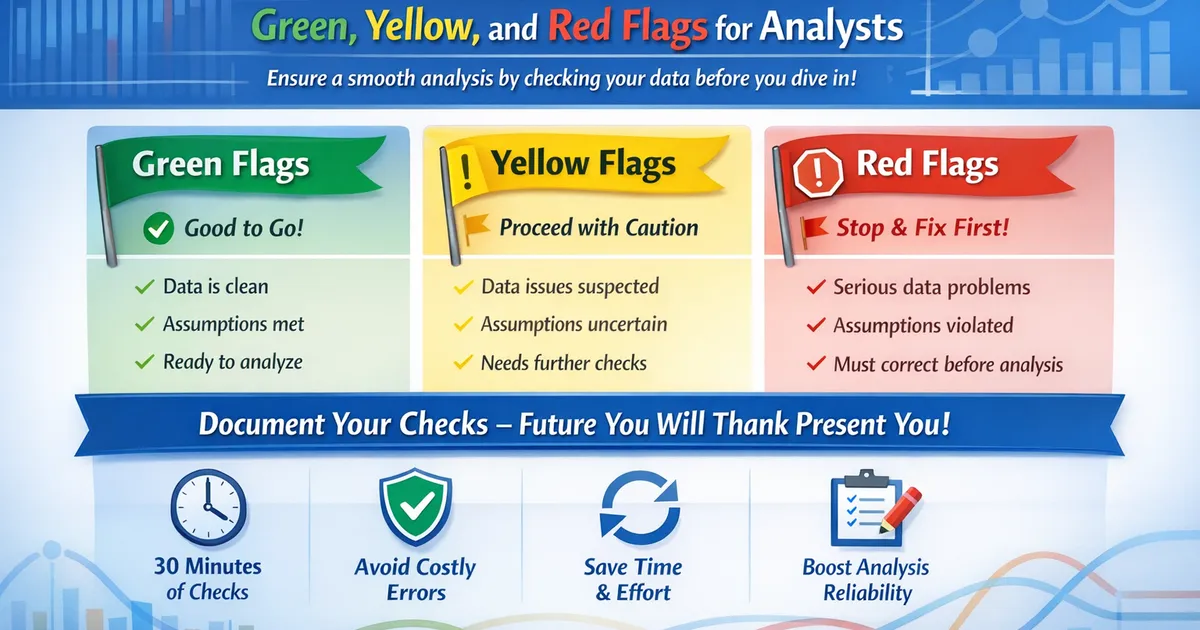 Pre-Analysis Checklist: Green, Yellow, and Red Flags for Analysts