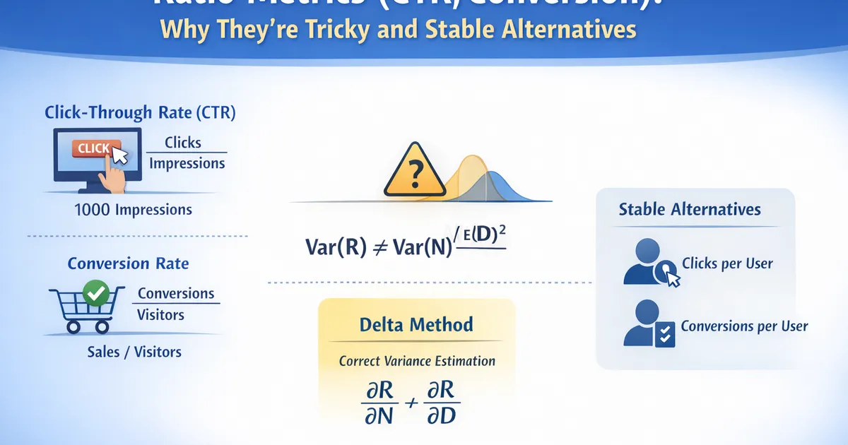 Ratio Metrics (CTR, Conversion): Why They're Tricky and Stable Alternatives