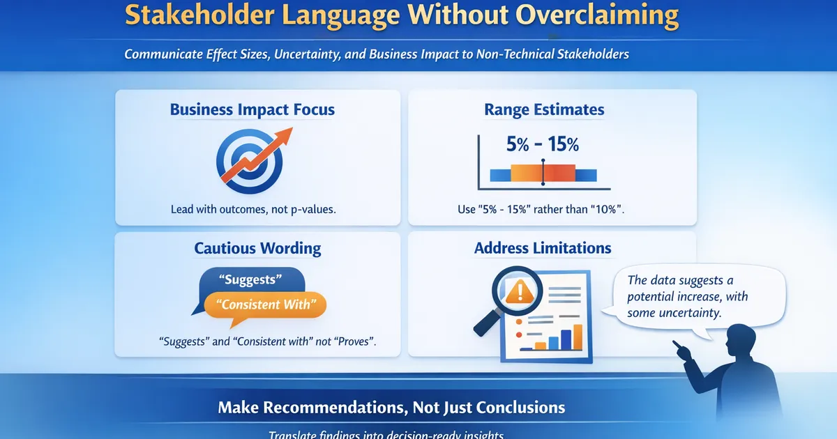 Reporting Templates: Stakeholder Language Without Overclaiming