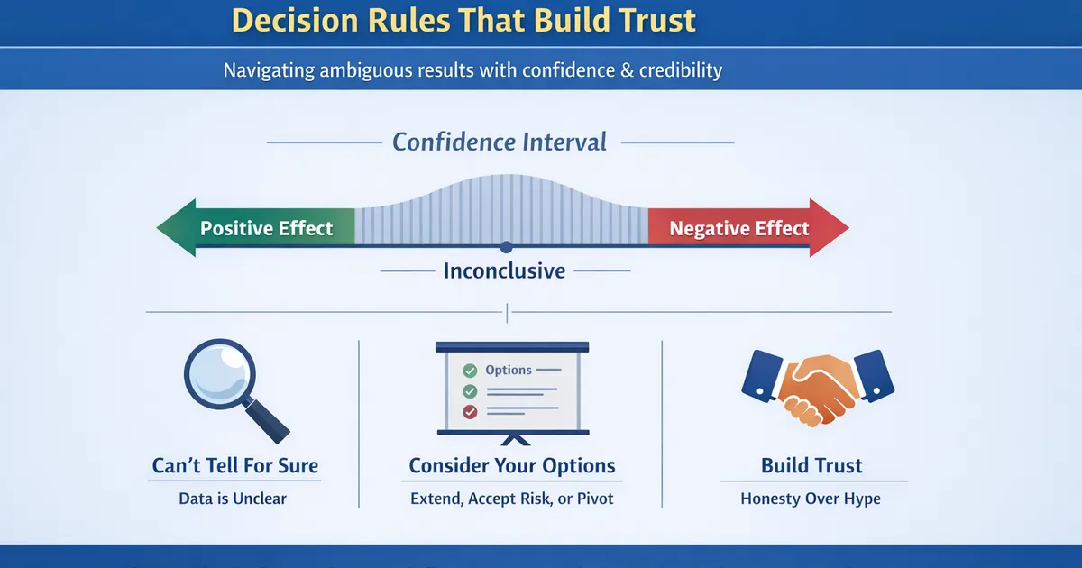 When to Say 'Inconclusive': Decision Rules That Build Trust